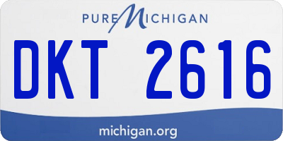 MI license plate DKT2616