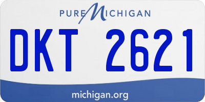 MI license plate DKT2621