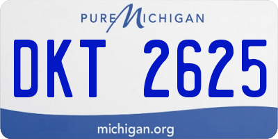 MI license plate DKT2625