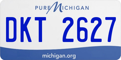 MI license plate DKT2627