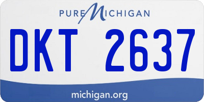 MI license plate DKT2637