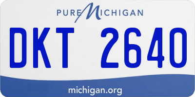MI license plate DKT2640