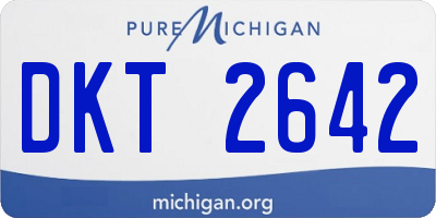 MI license plate DKT2642