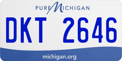 MI license plate DKT2646