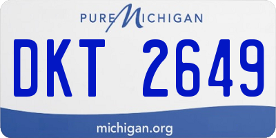 MI license plate DKT2649