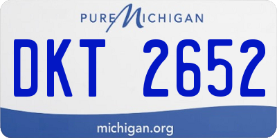 MI license plate DKT2652