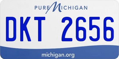 MI license plate DKT2656