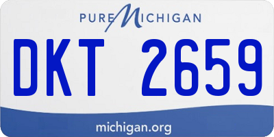 MI license plate DKT2659