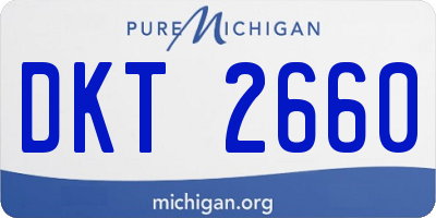 MI license plate DKT2660