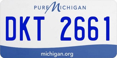 MI license plate DKT2661
