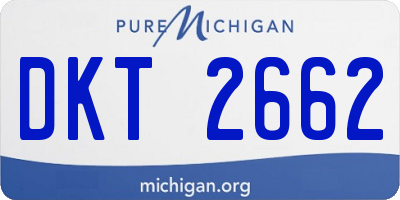 MI license plate DKT2662