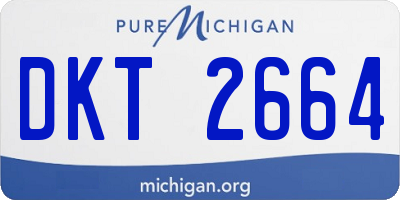 MI license plate DKT2664