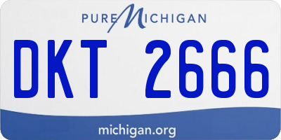 MI license plate DKT2666