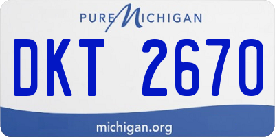 MI license plate DKT2670