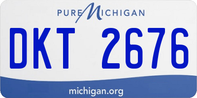 MI license plate DKT2676