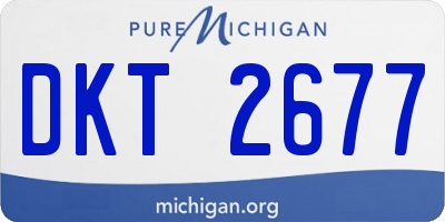 MI license plate DKT2677