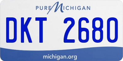 MI license plate DKT2680