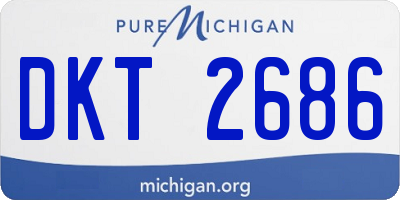 MI license plate DKT2686