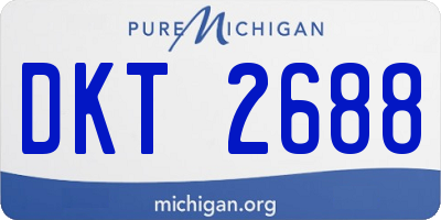 MI license plate DKT2688