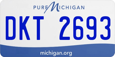MI license plate DKT2693