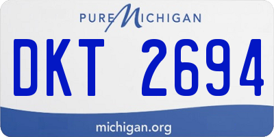 MI license plate DKT2694