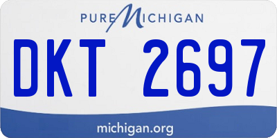 MI license plate DKT2697