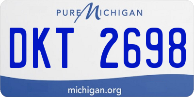 MI license plate DKT2698