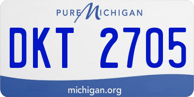 MI license plate DKT2705