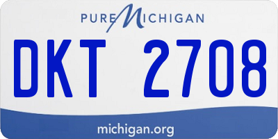 MI license plate DKT2708