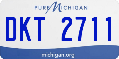 MI license plate DKT2711