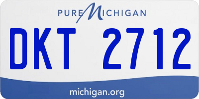 MI license plate DKT2712