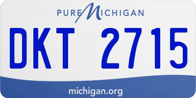 MI license plate DKT2715