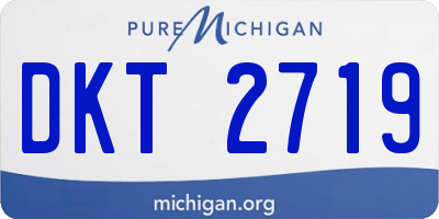 MI license plate DKT2719