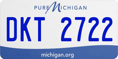 MI license plate DKT2722