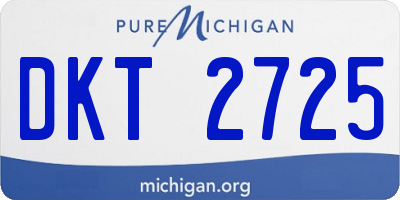 MI license plate DKT2725