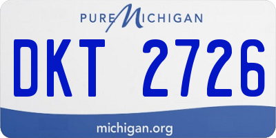 MI license plate DKT2726
