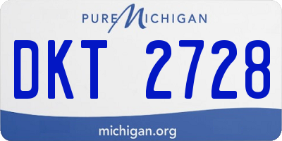 MI license plate DKT2728