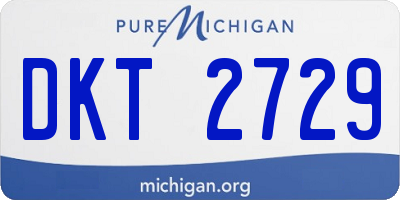 MI license plate DKT2729