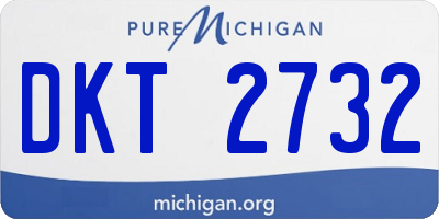 MI license plate DKT2732
