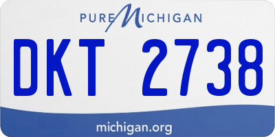 MI license plate DKT2738