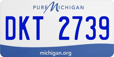 MI license plate DKT2739