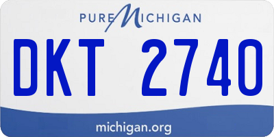 MI license plate DKT2740