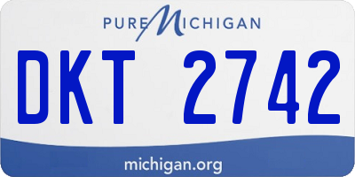MI license plate DKT2742