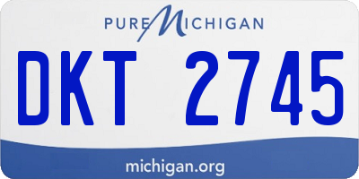 MI license plate DKT2745