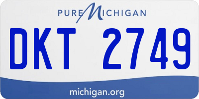 MI license plate DKT2749