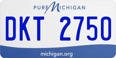 MI license plate DKT2750