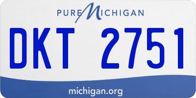MI license plate DKT2751