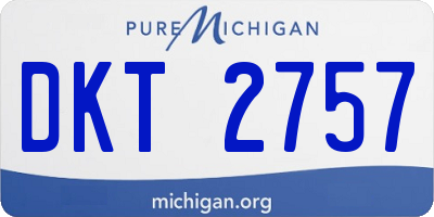 MI license plate DKT2757
