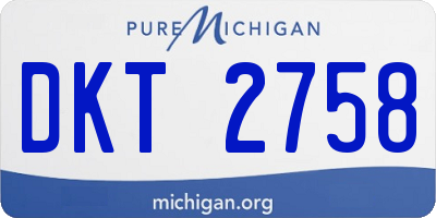 MI license plate DKT2758