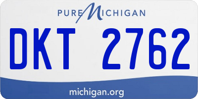 MI license plate DKT2762